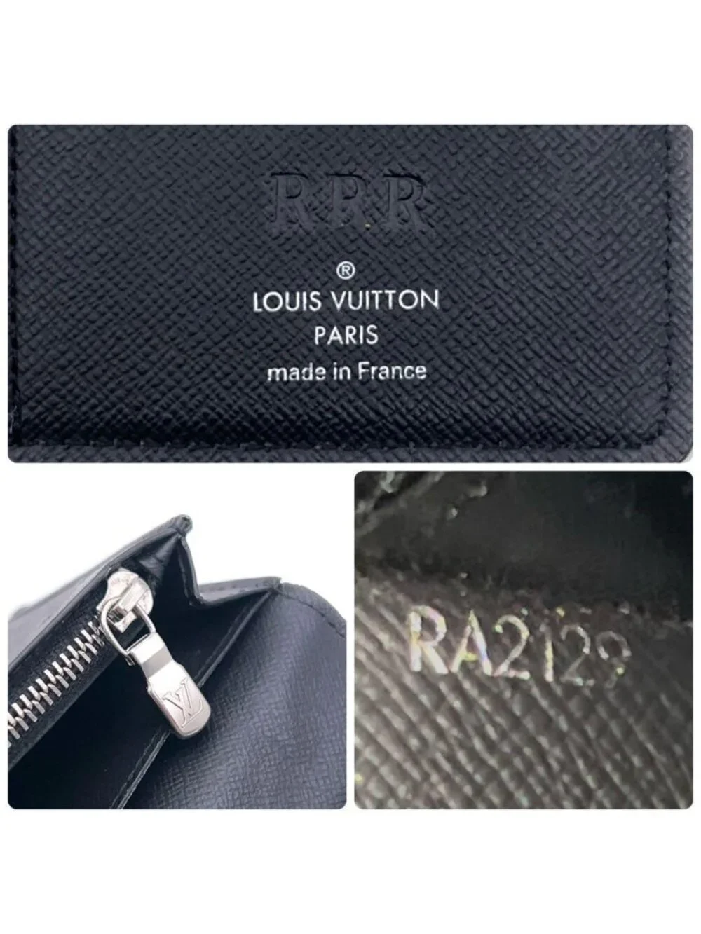 Louis Vuitton Epi Portefeuille Brazza Circle Black Yellow Wallet